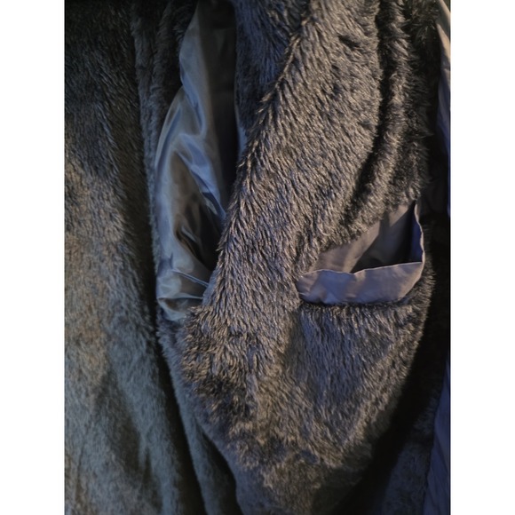 Quarry Jeans Thermic Jacket Men's XL EG Navy Puffer Faux Fur Lined Winter NWT - Picture 8 of 13